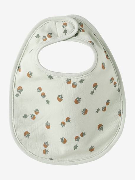 Lot 7 bavoirs naissance en coton bio* Hérisson+Oies+Tanzanie+vert d'eau 33 - vertbaudet enfant 