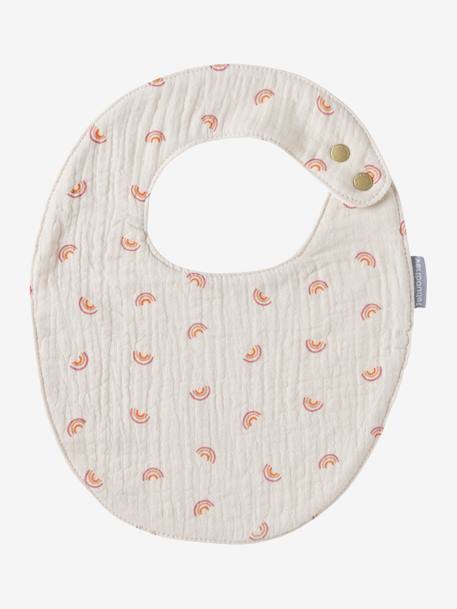 Lot 2 bavoirs naissance bleu imprimé+terracotta 9 - vertbaudet enfant 