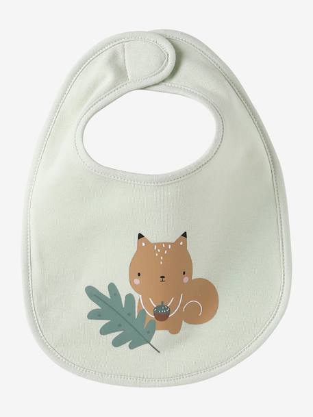 Lot 7 bavoirs naissance en coton bio* Hérisson+Oies+Tanzanie+vert d'eau 32 - vertbaudet enfant 
