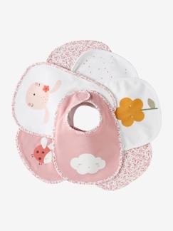 -Lot de 7 bavoirs naissance en coton bio* vertbaudet