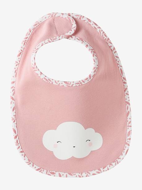 Lot 7 bavoirs naissance en coton bio* Babylone+ficelle+Hérisson+rose pâle+Tanzanie+vert d'eau 30 - vertbaudet enfant 