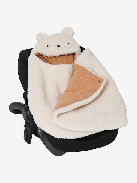 Nid d'ange transformable en tapis à langer peluche beige+écru+gris souris+Hygge+kaki+Lovely Leo 17 - vertbaudet enfant 