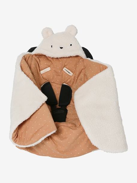 Nid d'ange transformable en tapis à langer peluche beige+écru+gris souris+Hygge+kaki+Lovely Leo 20 - vertbaudet enfant 