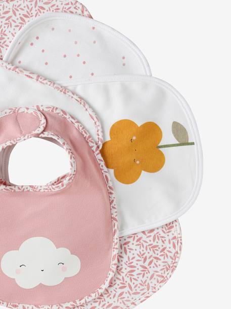Lot 7 bavoirs naissance en coton bio* Babylone+ficelle+Hérisson+rose pâle+Tanzanie+vert d'eau 34 - vertbaudet enfant 