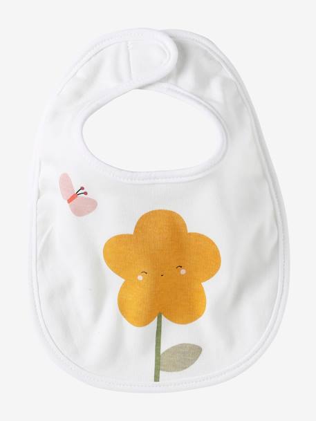 Lot 7 bavoirs naissance en coton bio* Babylone+ficelle+Hérisson+rose pâle+Tanzanie+vert d'eau 33 - vertbaudet enfant 