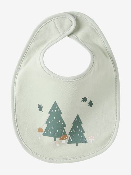 Lot 7 bavoirs naissance en coton bio* Hérisson+Oies+Tanzanie+vert d'eau 29 - vertbaudet enfant 
