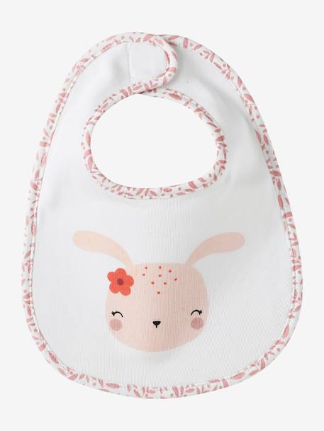 Lot 7 bavoirs naissance en coton bio* Babylone+ficelle+Hérisson+rose pâle+Tanzanie+vert d'eau 31 - vertbaudet enfant 