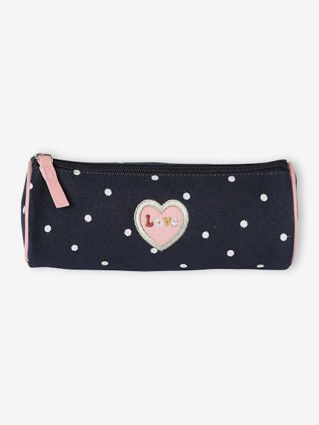 Trousse d'écolière 'Flower power' fille bleu nuit 2 - vertbaudet enfant 