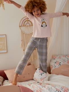 -Pyjama en maille jersey et flanelle fille supercat