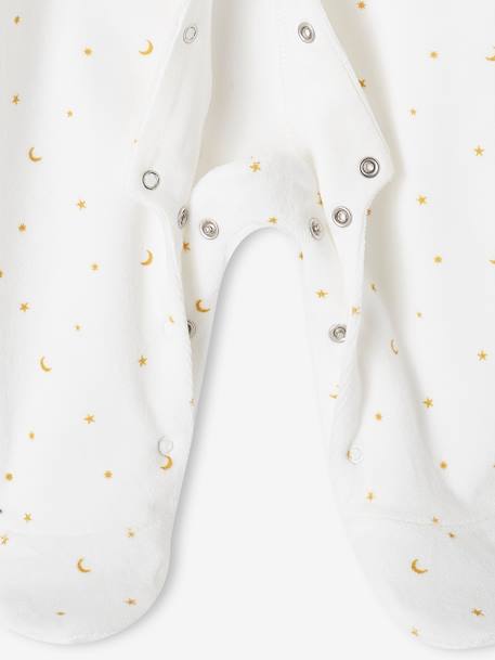 Pyjama bébé mixte mouton en velours ouverture naissance écru 6 - vertbaudet enfant 