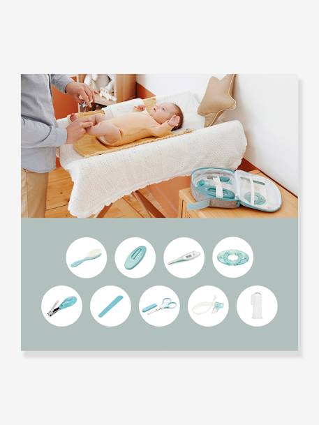Trousse de Soin Compacte Grise 9 Accessoires Inclus gris/bleu+sable 6 - vertbaudet enfant 