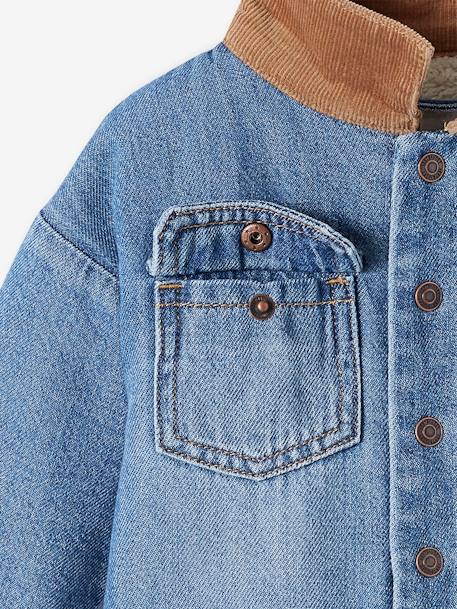 Veste doublée sherpa Garçon en denim stone 5 - vertbaudet enfant 