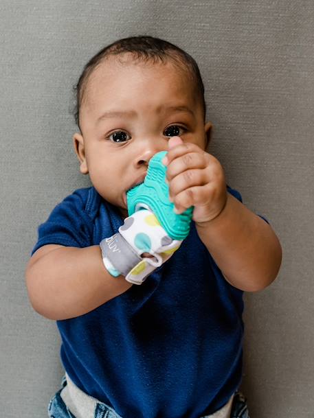 Mitaine de dentition pour bébé GLÜV bleu+vert 2 - vertbaudet enfant 