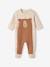 Pyjama bébé mixte en molleton ouverture pont pressionnée écru 1 - vertbaudet enfant 