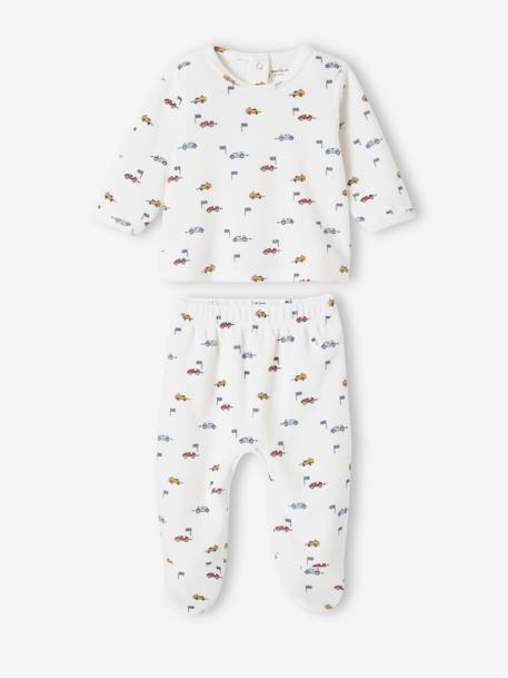 Lot de 2 pyjamas 'bolides' bébé en velours terracotta 3 - vertbaudet enfant 
