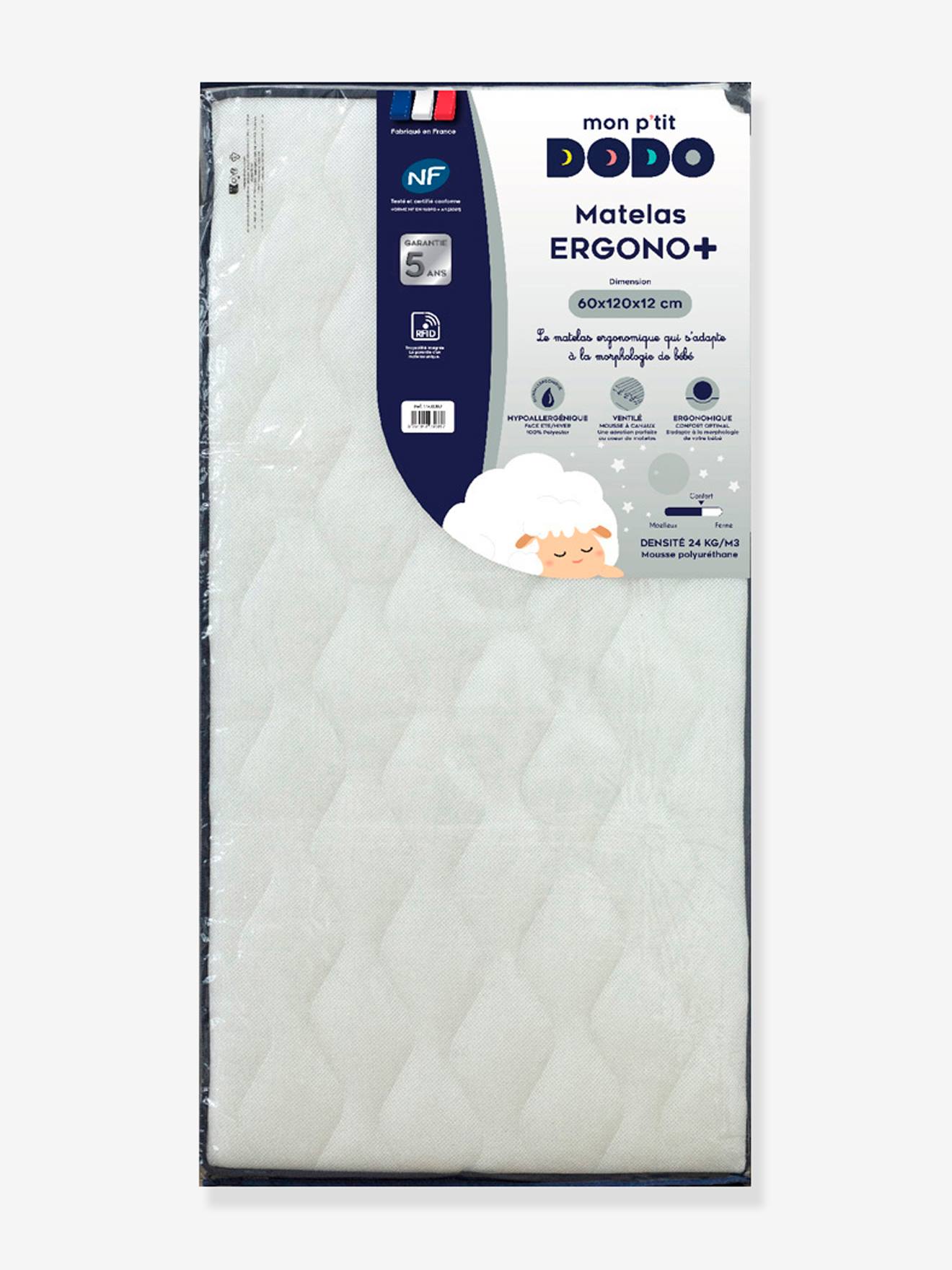 Matelas Bébé Vertbaudet 60x120 Cm - Mousse Certipur 10cm, Housse Douce, Fabriqué En France