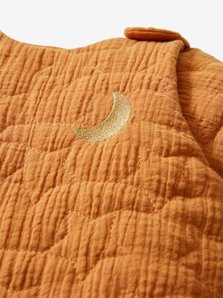 Gigoteuse hiver quiltée manches amovibles en gaze de coton bio* NUITS DE RÊVE caramel+écru+marine 4 - vertbaudet enfant 