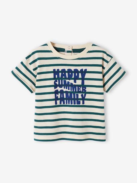 T-shirt bébé capsule famille marin rayé vert 2 - vertbaudet enfant 
