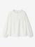 Tee-shirt blouse fille détail broderie anglaise manches longues bleu pâle+écru+marine+mauve+vert foncé 5 - vertbaudet enfant 