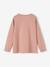 Tee-shirt 'Egérie' détails fantaisie fille manches longues vieux rose 3 - vertbaudet enfant 