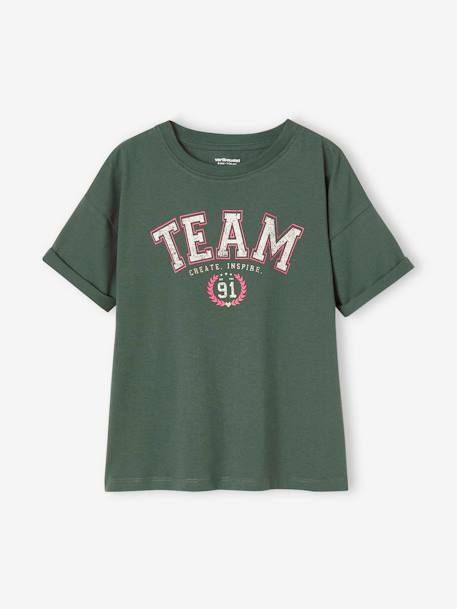 T-shirt sport Team fille manches courtes vert 2 - vertbaudet enfant 