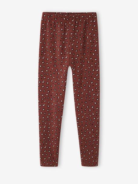 Legging fille imprimé bleu ciel+chocolat+écru+encre imprimé+gris anthracite+rose nude+vert de gris 4 - vertbaudet enfant 