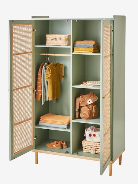 Armoire cannage LIGNE POÉSIE vert 2 - vertbaudet enfant 