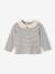 T-shirt bébé col brodé manches longues beige clair+rayé marine+rayé rouge 10 - vertbaudet enfant 