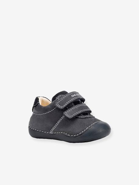 Chaussures souples bébé quatre pattes B Tutim camel+marine 7 - vertbaudet enfant 