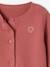 Cardigan broderie dorée coeur bébé beige+vieux rose 8 - vertbaudet enfant 