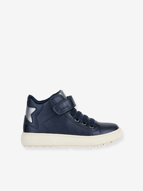 Baskets montantes enfant lacées et scratchées J Theleven Girl marine 2 - vertbaudet enfant 