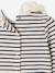 T-shirt bébé col brodé manches longues beige clair+rayé marine+rayé rouge 12 - vertbaudet enfant 