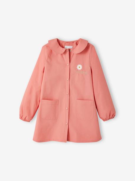 Tablier d'écolière 'Marguerite' personnalisable fille rose 6 - vertbaudet enfant 