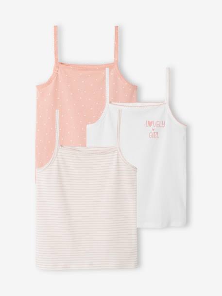 Fille-Lot de 3 débardeurs fantaisie fille BASICS