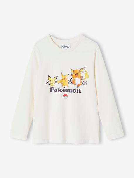 T-shirt manches longues Pokémon® garçon écru 1 - vertbaudet enfant 