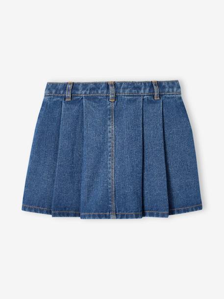 Jupe fille en jean plissée denim gris+stone 7 - vertbaudet enfant 