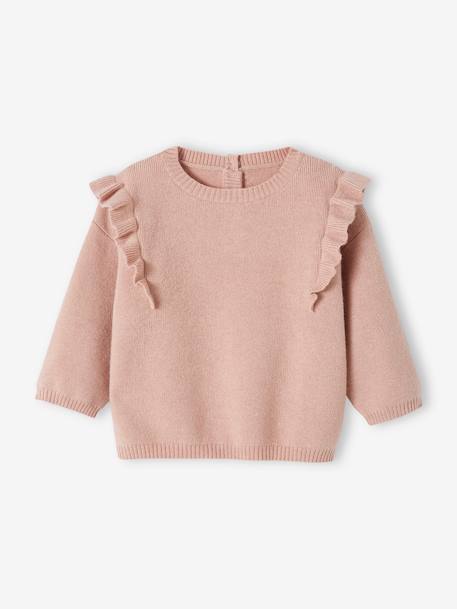 Ensemble bébé tricot pull + legging rose poudré 4 - vertbaudet enfant 