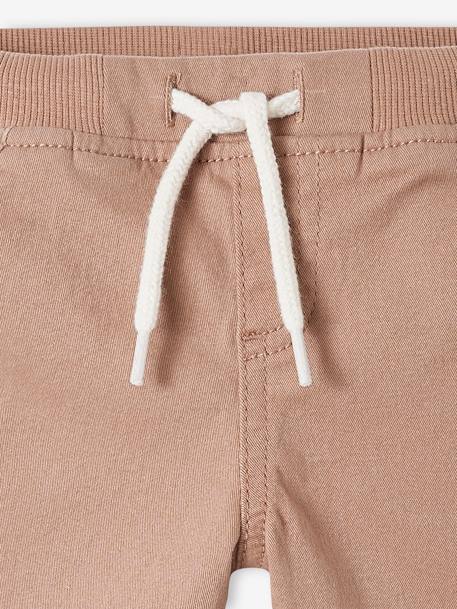 Pantalon en sergé doublé bébé garçon beige poudré+chamois+Encre+vert bouteille 3 - vertbaudet enfant 