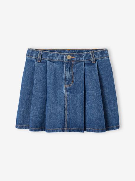 Jupe fille en jean plissée denim gris+stone 6 - vertbaudet enfant 