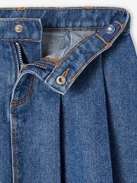 Jupe fille en jean plissée denim gris+stone 8 - vertbaudet enfant 