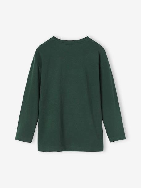 Tee-shirt motif animal garçon en coton recyclé écru+vert sapin 5 - vertbaudet enfant 