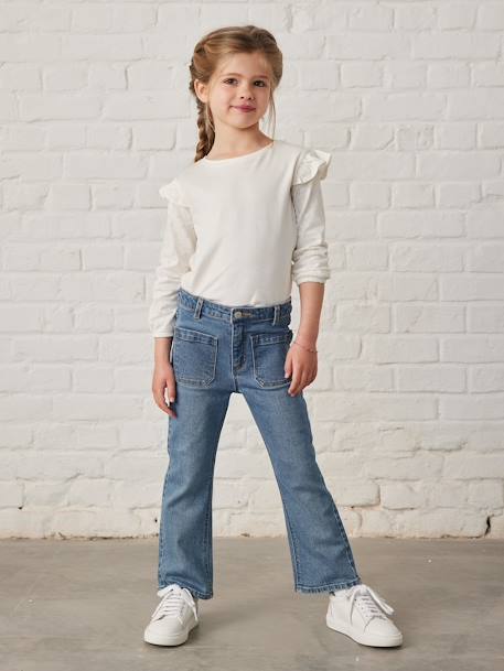 Jean flare 7/8ème fille stone 1 - vertbaudet enfant 