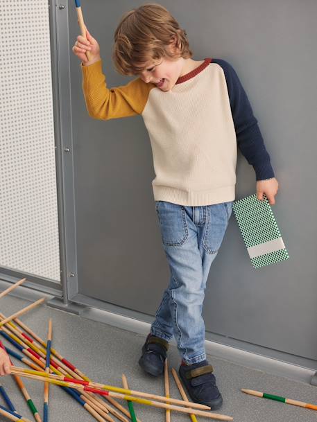Pull colorblock pop garçon écru 5 - vertbaudet enfant 
