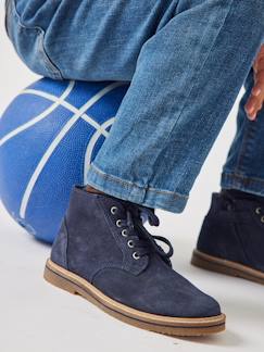 Boots lacées et zippées en cuir enfant collection maternelle  - vertbaudet enfant