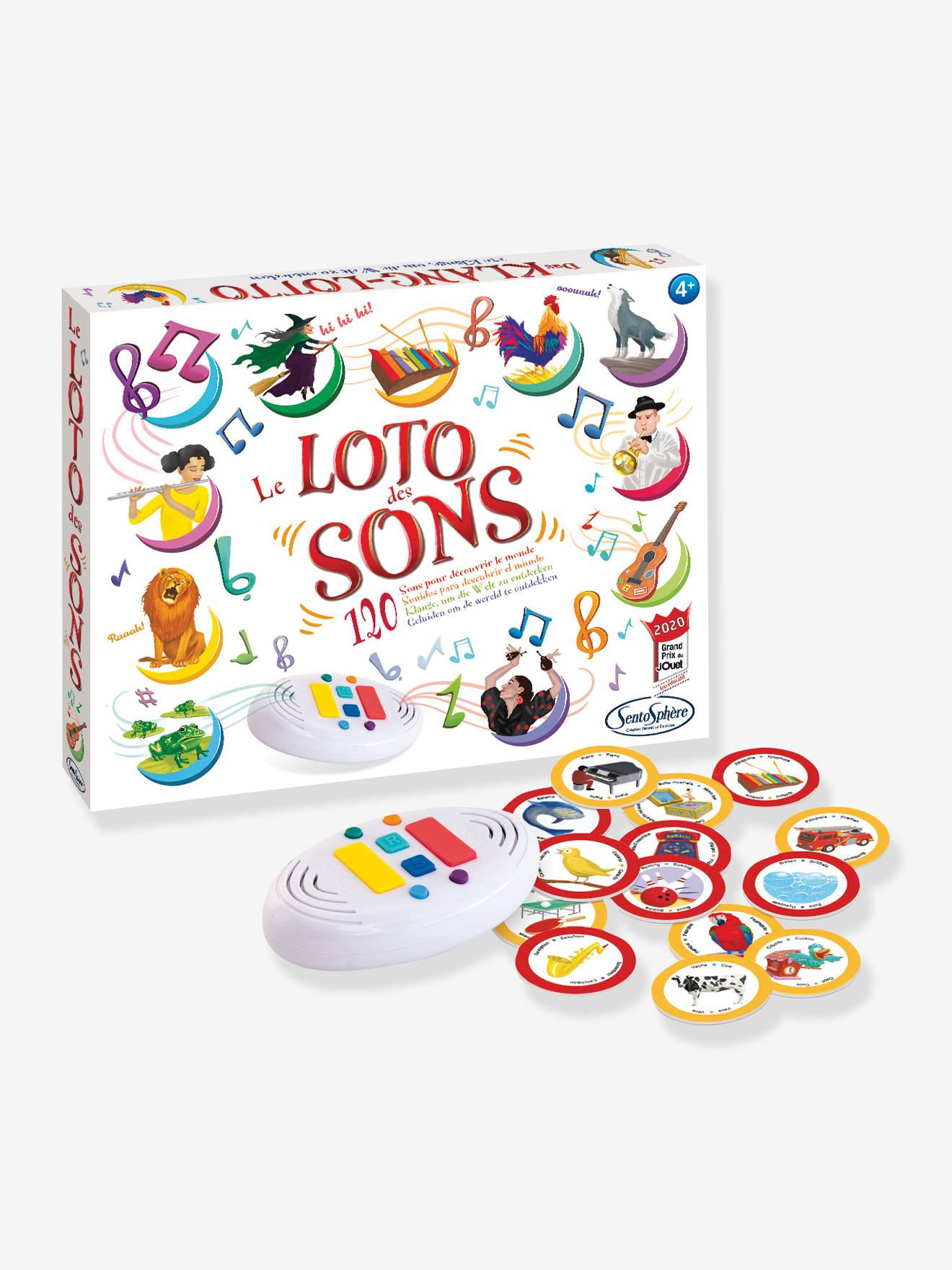 Loto Des Animaux En Bois Vertbaudet - 4 Planches + 24 Cartes - Jeu éducatif Pour Enfants Dès 10 Mois - Développe Observation Et Logique - 10