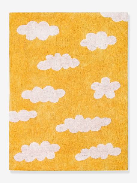 Tapis coton Lavable Motif Nuage - moutarde 2 - vertbaudet enfant 