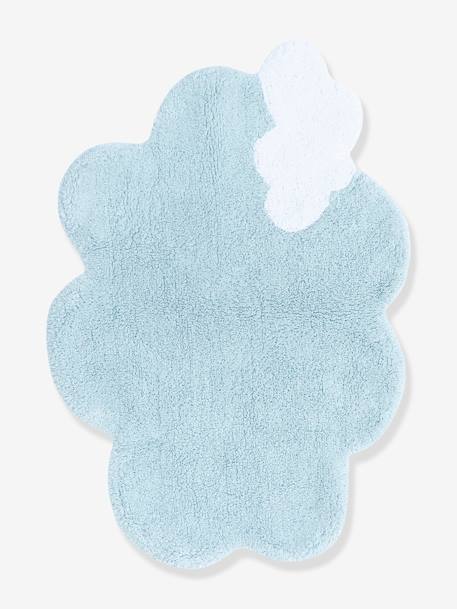 Tapis coton Lavable Mini Nuage Volume - bleu ciel 2 - vertbaudet enfant 