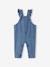 Salopette bébé en denim bretelles à volants stone 2 - vertbaudet enfant 