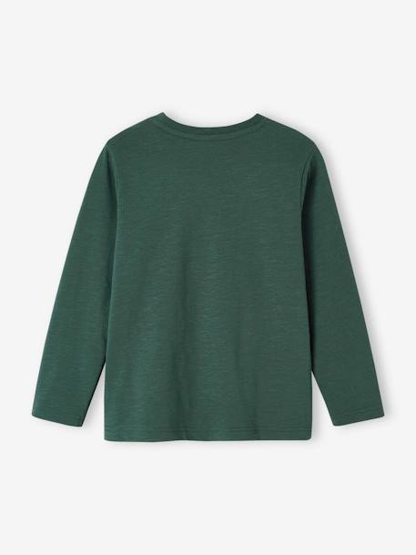 T-shirt garçon unis manches longues personnalisable anthracite+Bleu+jaune+marine+vert+vert sapin 32 - vertbaudet enfant 