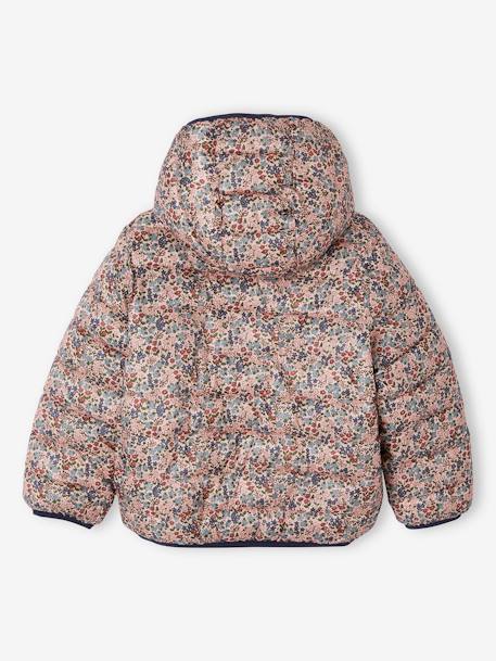 Doudoune fille légère réversible bleu nuit+rose imprimé 4 - vertbaudet enfant 